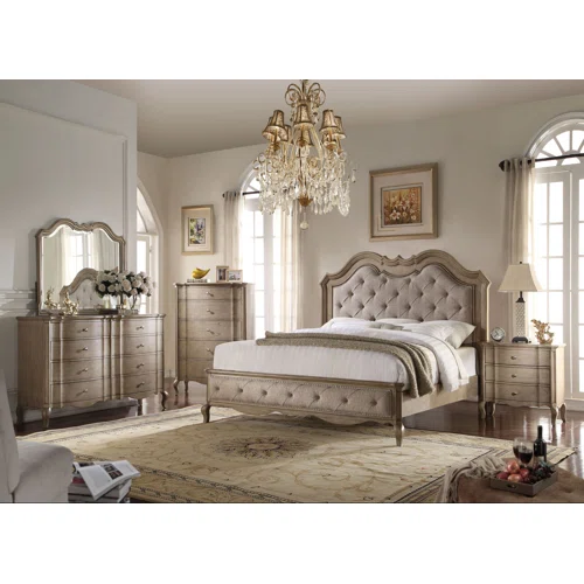 Elegant Upholstered Standard Configurable Bedroom Set – Designed with Luxurious Upholstery for a Sophisticated and Comfortable Bedroom Retreat