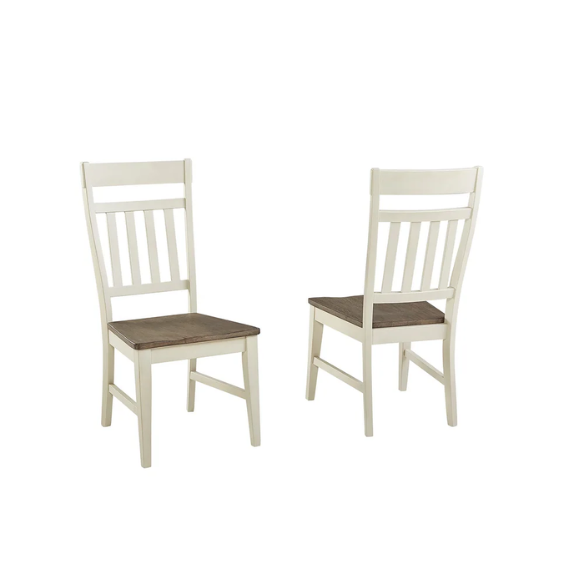 7-Piece Solid Wood Dining Set - Trestle Table with Self-Storing Leaf and Comfortable Side Chairs