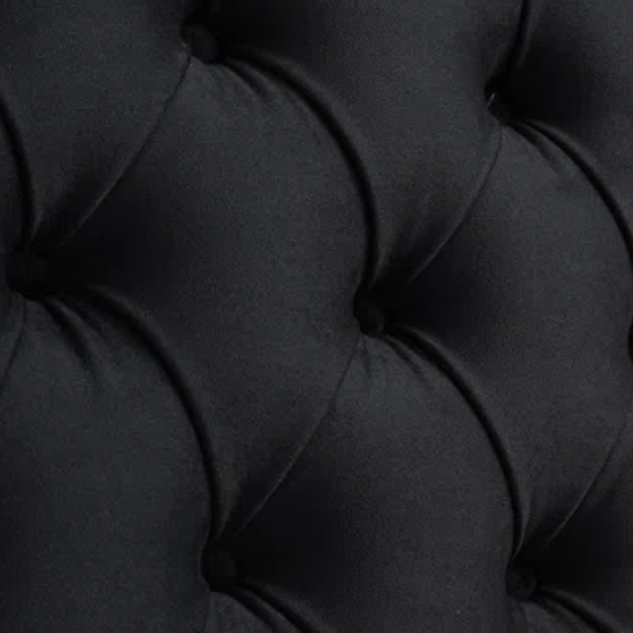 Gem-Tufted Queen Size Upholstered Wingback Bed with Curved Design