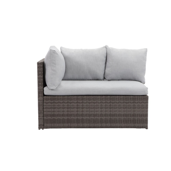 All-Weather Wicker Patio Furniture Set | Stylish Conversation Set with Cushioned Seats and Pillows | Perfect Outdoor Dining Solution