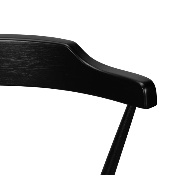 Solid Oak Dining Chair – Mid-Century Modern Splat Back, Tapered Legs, Non-Scratch Feet & Easy Assembly