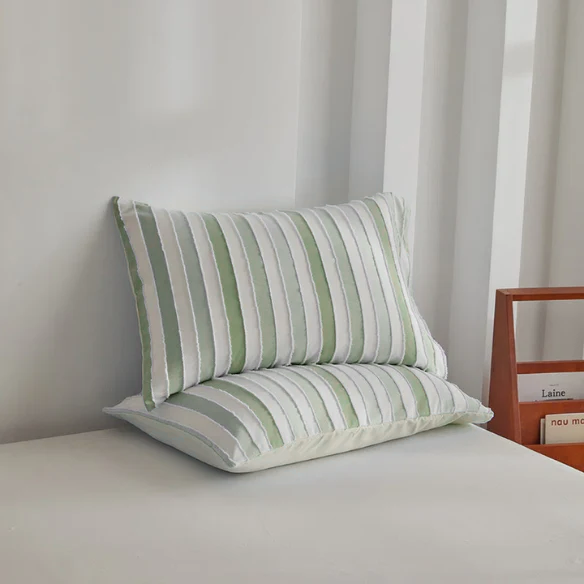 Luxurious Tufted Duvet Cover Set – Queen Size | Striped Textured Boho Bedding | Ultra-Soft Washed Microfiber | 3-Piece Set