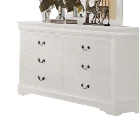 Sleek Glossy Finish 6-Piece Sleigh Aesthetic Twin Bedroom Set: Modern Elegance Redefined