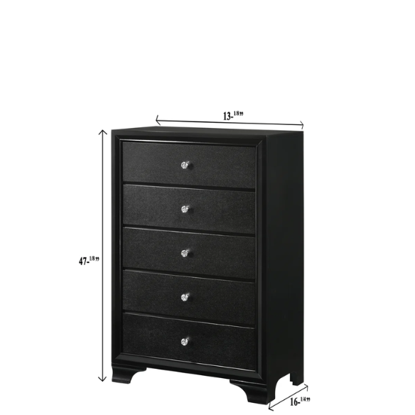 LED-Lit Black Framed 3-Piece Twin Bedroom Set – Modern, Stylish, & Illuminated Design