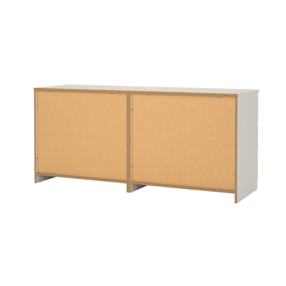 Versatile 60.5" 6-Drawer Double Dresser with Smooth Metal Glides and Clean-Lined Silhouette