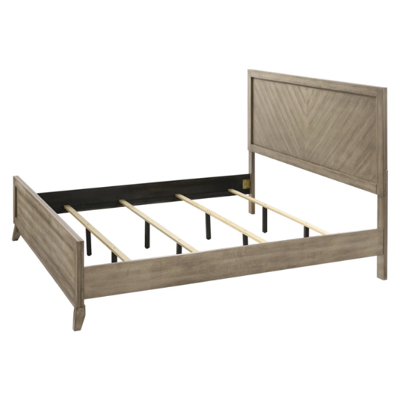 Timeless Elegance 3-Piece Queen Bedroom Set in Antique Gray with Metal Accents and Dovetail Construction