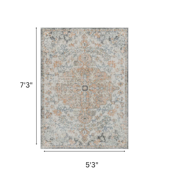 Timeless Traditional Woven Area Rug – Machine-Woven Polypropylene, Medium Pile, Durable and Easy to Clean