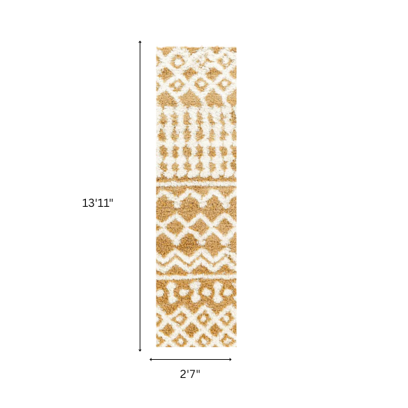 Soft Cozy Woven Shag Bohemian Tribal Area Rug