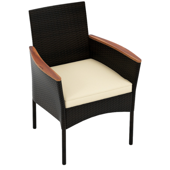 7-Piece Patio Dining Set | Wicker Outdoor Dining Set with Acacia Wood Table | Perfect for Garden and Yard Gatherings