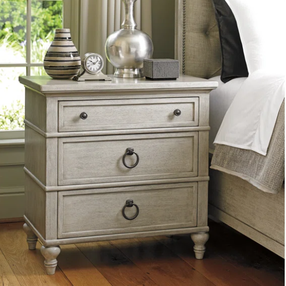 Rustic Panel Configurable Bedroom Set – Classic Meets Modern with Button-Tufted Headboard, Custom Ring Pulls, Media Storage Dresser, and Nailhead Trim Mirror – Includes Bed, Nightstand, Dresser, and Mirror