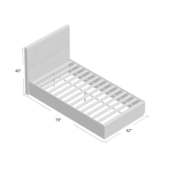 Contemporary Elegance: Sleek Twin Bed for Modern Living
