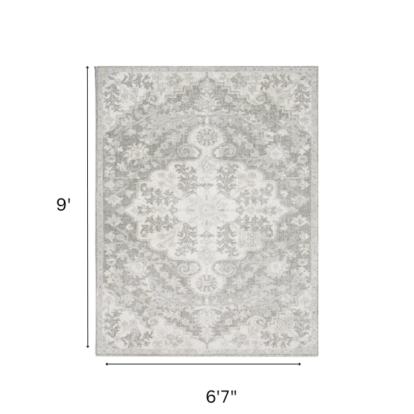 Timeless Traditional Woven Area Rug – Machine-Woven Polypropylene, Medium Pile, Durable and Easy to Clean