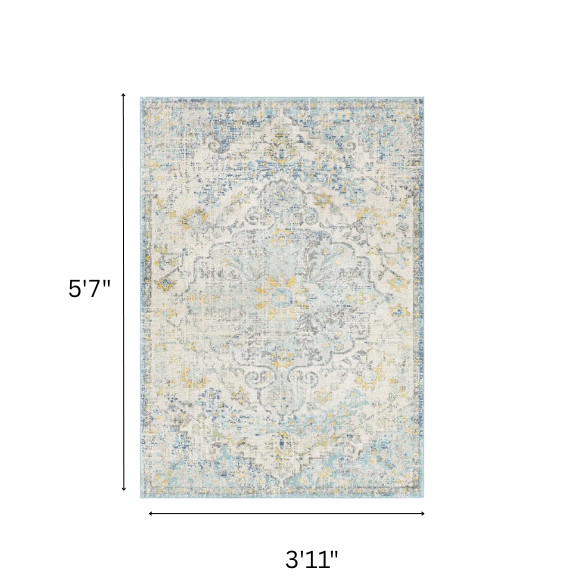 Timeless Traditional Woven Area Rug – Machine-Woven Polypropylene, Medium Pile, Durable and Easy to Clean