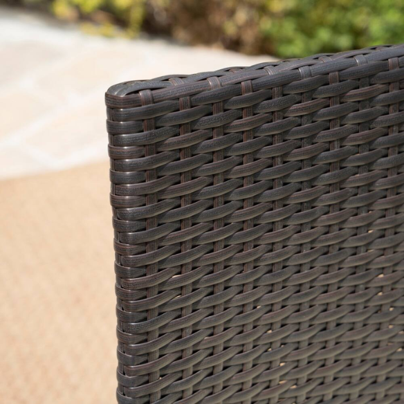 5-Piece Outdoor Wicker Dining Set | Includes Water-Resistant Cushions for Comfort and Durability