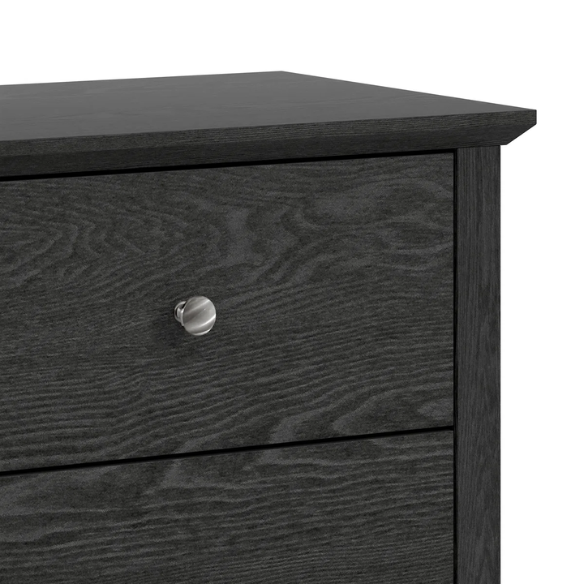 Modern 6-Drawer Double Dresser with Angled Sled Legs and Round Metal Hardware