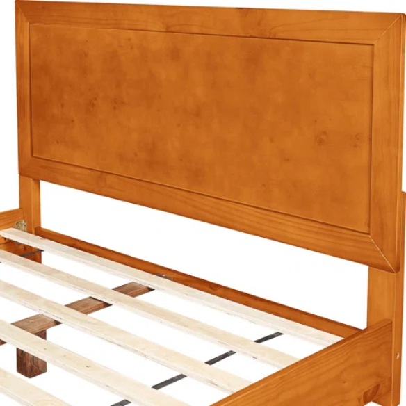 Polished Wooden Platform Full Double Size Bedroom Set – Elegant Design with Sturdy Construction and Timeless Appeal