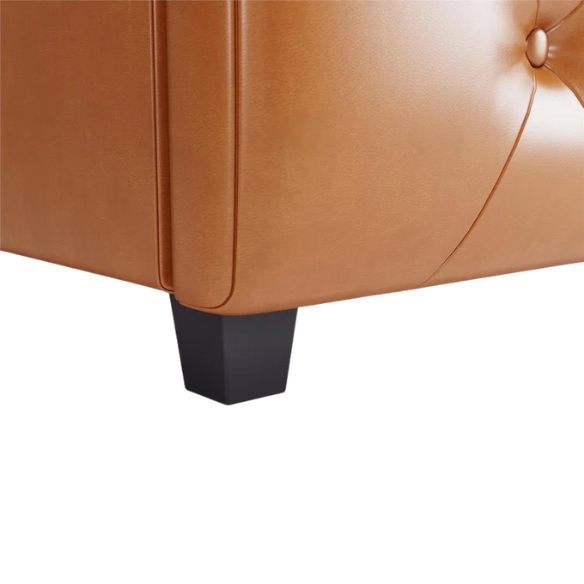 Luxurious Faux Leather Platform Bed – Full Double Size with Sleek Modern Design
