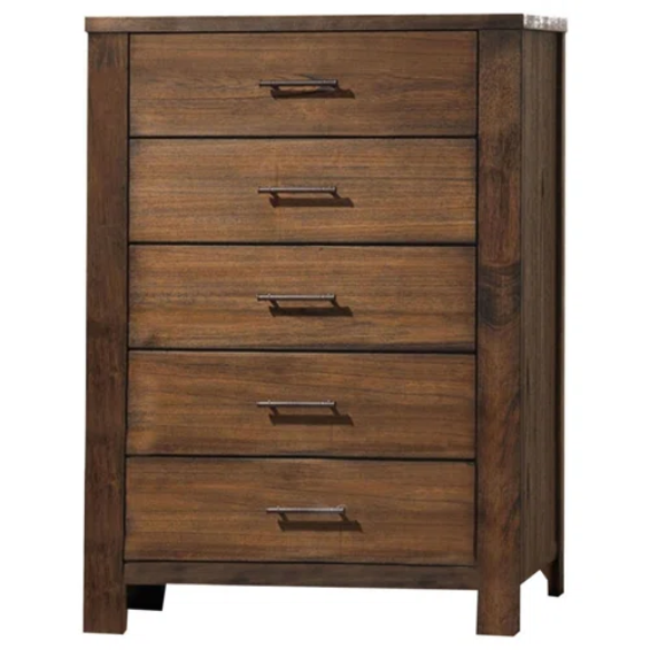 Rustic Cabin-Inspired 3-Piece King Bedroom Set – Durable Bed with Headboard Shelves and Footboard Drawers, Matching Nightstand and Dresser for Ample Storage