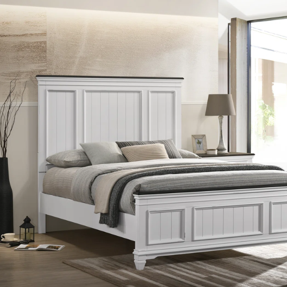 Solid Wood 6-Piece Storage Bedroom Collection – Rustic Charm with Headboard Storage, USB Charging Station, and Durable New Zealand Pine Construction