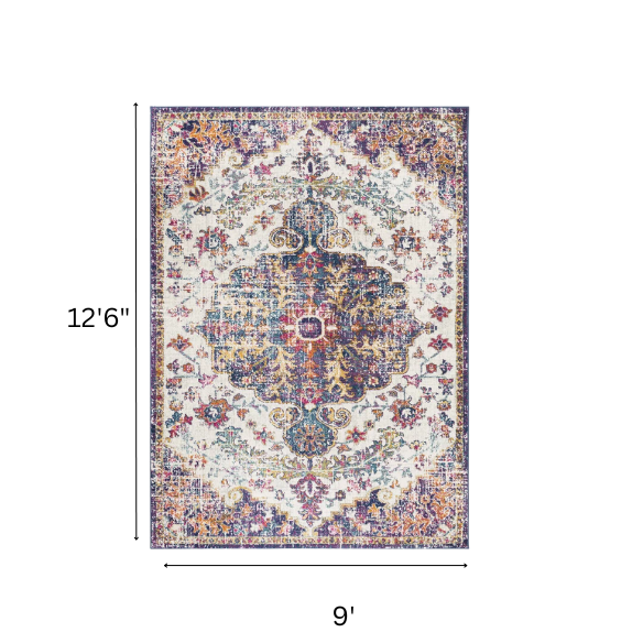 Timeless Traditional Woven Area Rug – Machine-Woven Polypropylene, Medium Pile, Durable and Easy to Clean