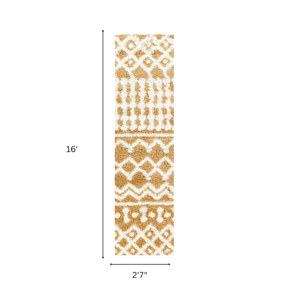 Soft Cozy Woven Shag Bohemian Tribal Area Rug