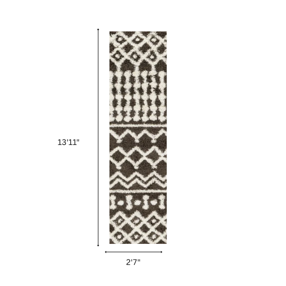 Soft Cozy Woven Shag Bohemian Tribal Area Rug