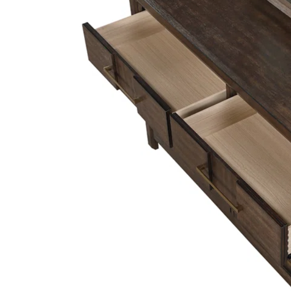 Modern Rustic Solid-Colored Wooden 5-Piece Full Double Size Bedroom Set – Stylish Design with Sturdy Construction and Timeless Appeal