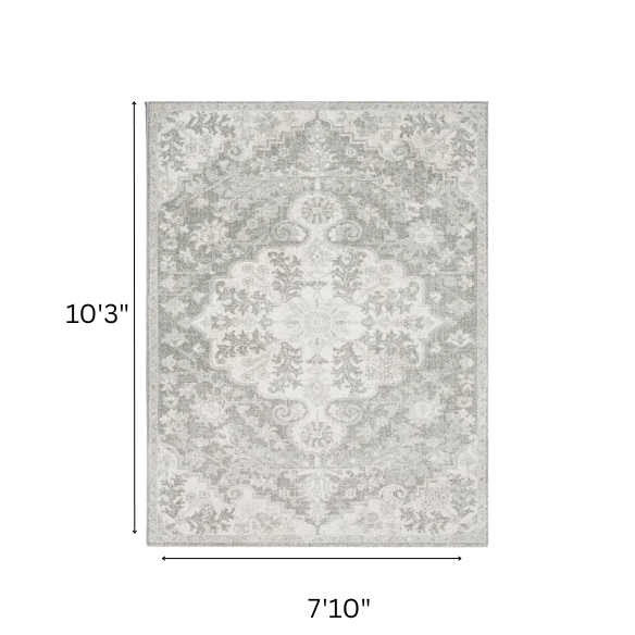 Timeless Traditional Woven Area Rug – Machine-Woven Polypropylene, Medium Pile, Durable and Easy to Clean