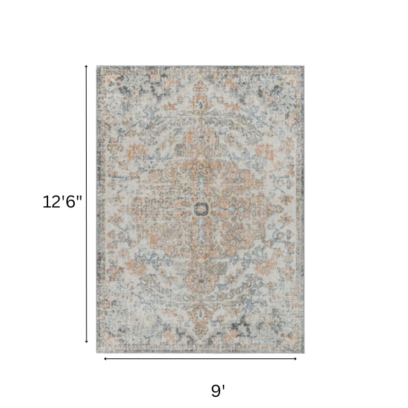 Timeless Traditional Woven Area Rug – Machine-Woven Polypropylene, Medium Pile, Durable and Easy to Clean