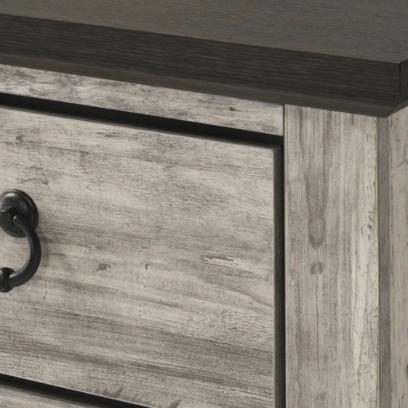 5-Piece Gray Rustic Panel Bedroom Set – A Harmonious Blend of Rustic Charm and Modern Elegance
