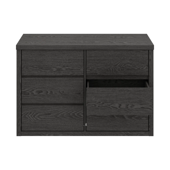 Modern 46.46'' 6-Drawer Double Dresser with Hidden Handles and Wood Grain Finish