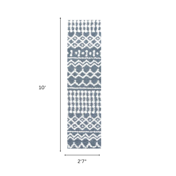 Soft Cozy Woven Shag Bohemian Tribal Area Rug