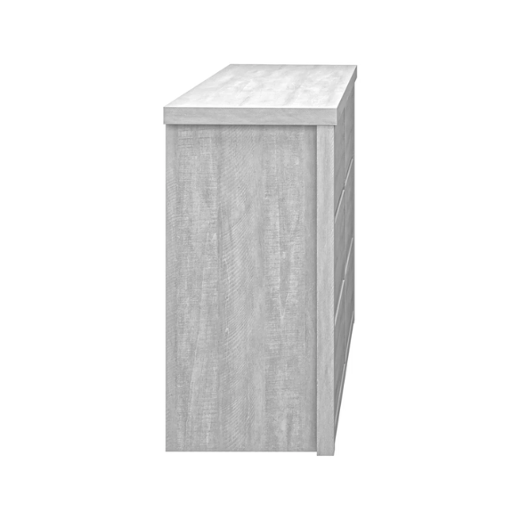 Modern 46.46'' 6-Drawer Double Dresser with Hidden Handles and Wood Grain Finish