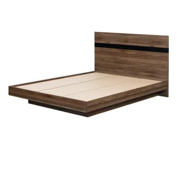 Rustic Restoration Queen Platform Configurable Bedroom Set with 7-Drawer Dresser, Nightstand, and Scandinavian-Inspired Design