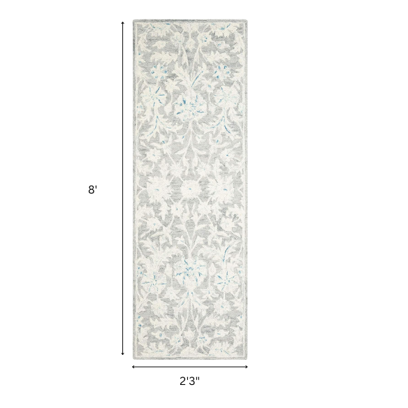 Tufted Wool Area Rug – Luxurious Floral Design