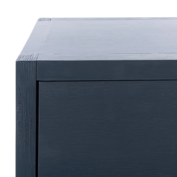 1-Drawer Nightstand – Classic Campaign Style with Contemporary Chic, Acacia Wood Frame, Cross-Base Design, Bold Finish, Gold Drawer Pull, Perfect for Modern Bedrooms