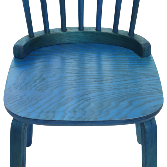 Solid Wood Slat Back Windsor Dining Chairs (Set of 2) – Sturdy, Eco-Friendly Construction with Ergonomic Backrest & Adjustable Foot Pads