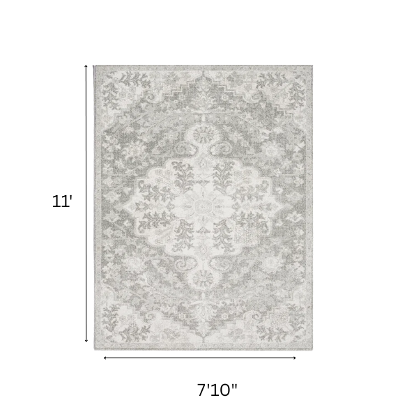 Timeless Traditional Woven Area Rug – Machine-Woven Polypropylene, Medium Pile, Durable and Easy to Clean