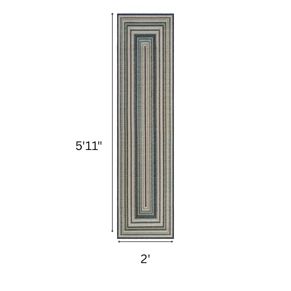Coastal-Inspired Geometric Rug – Fade & Stain-Resistant,Ivory,Green,Blue Pattern, Ideal for Indoor/Outdoor Use