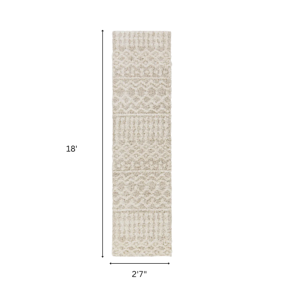 Soft Cozy Woven Shag Bohemian Tribal Area Rug