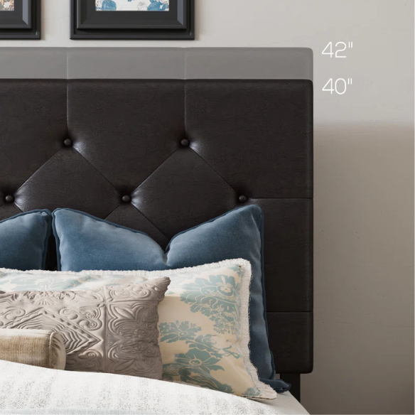 Button Tufted Upholstered Platform Storage Bed – Full Double Size with Spacious Drawers