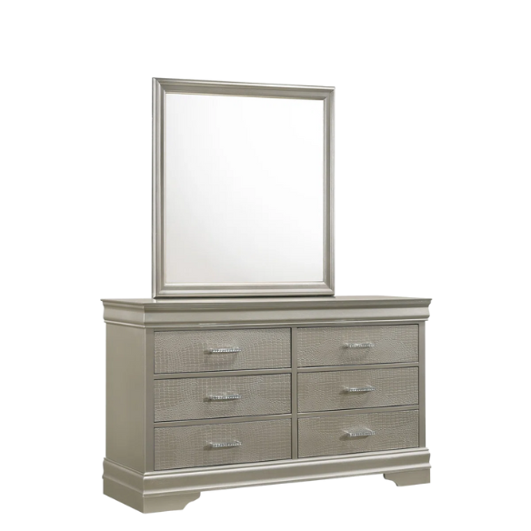 Luxurious 4-Piece Full Double Bedroom Set – Glamorous Faux Leather Design with Elegant Detailing