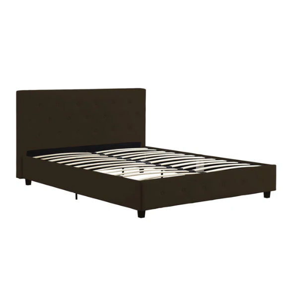 Luxurious Faux Leather Platform Bed – Full Double Size with Sleek Modern Design