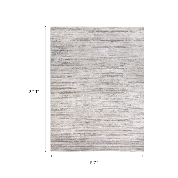 Modern Abstract Gray Area Rug – Stain-Resistant, High-Low Pile, Distressed Ivory Hues for a Relaxed, Stylish Touch