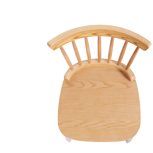 Solid Wood Slat Back Windsor Dining Chairs (Set of 2) – Sturdy, Eco-Friendly Construction with Ergonomic Backrest & Adjustable Foot Pads