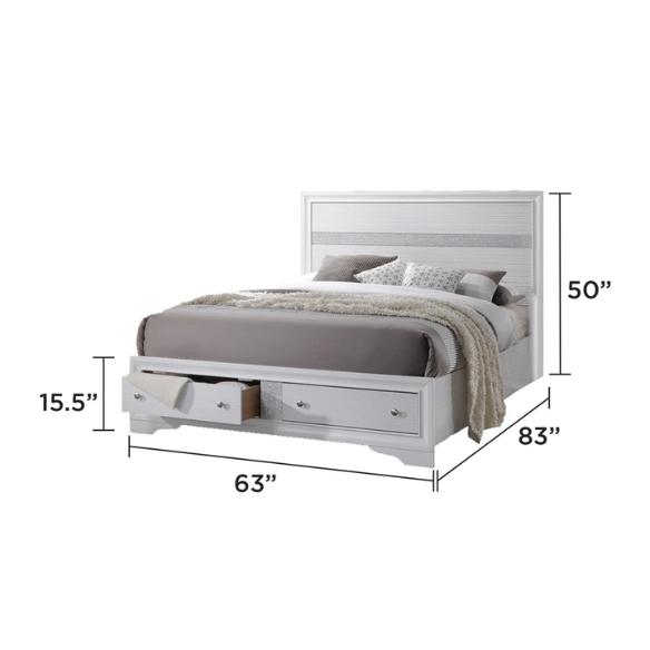 Minimalist Elegance Platform 5-Piece Queen Bedroom Set – Stylish, Cozy, and Tastefully Adorned