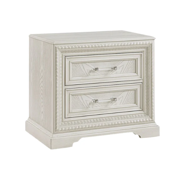 5-Piece Cream Panel Bedroom Set – Timeless Elegance and Tranquil Charm with Elegant Detailing and Durable Craftsmanship