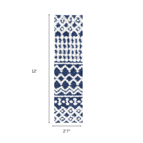 Soft Cozy Woven Shag Bohemian Tribal Area Rug