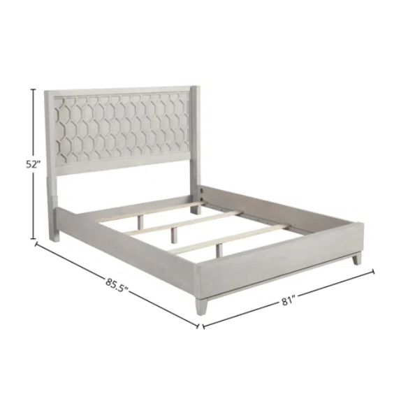 Modern Panel Configurable Bedroom Set with Honeycomb Design Headboard – Stylish and Contemporary with Sleek Lines and Sophisticated Appeal