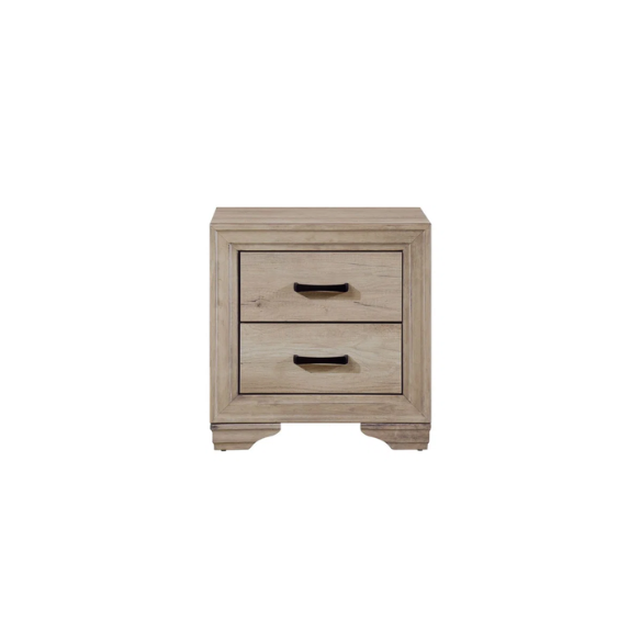 Elegant 4-Piece Rustic Wooden Queen Bedroom Set in Light Brown